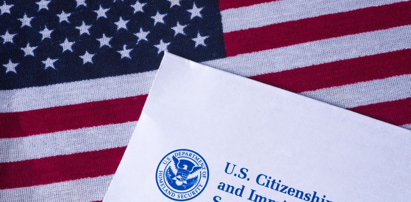 US Flag and Immigration Form