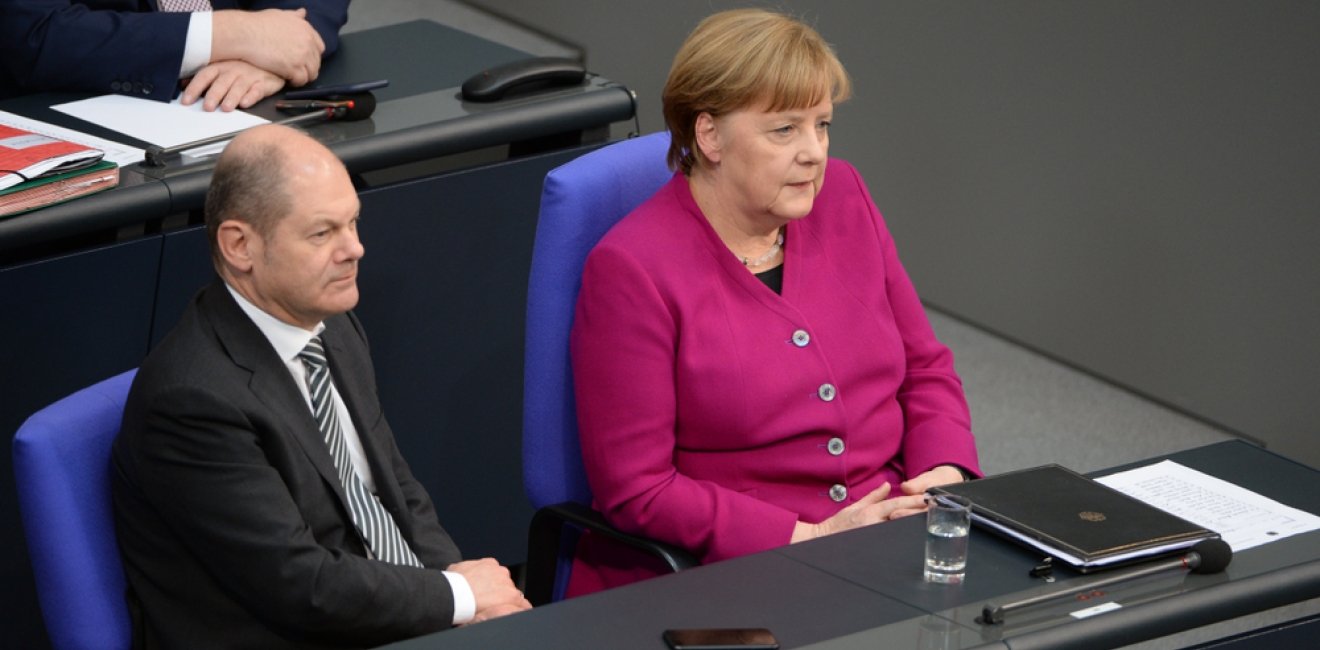 Angela Merkel and Olaf Scholz