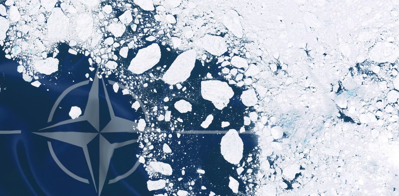 NATO Logo with Ice