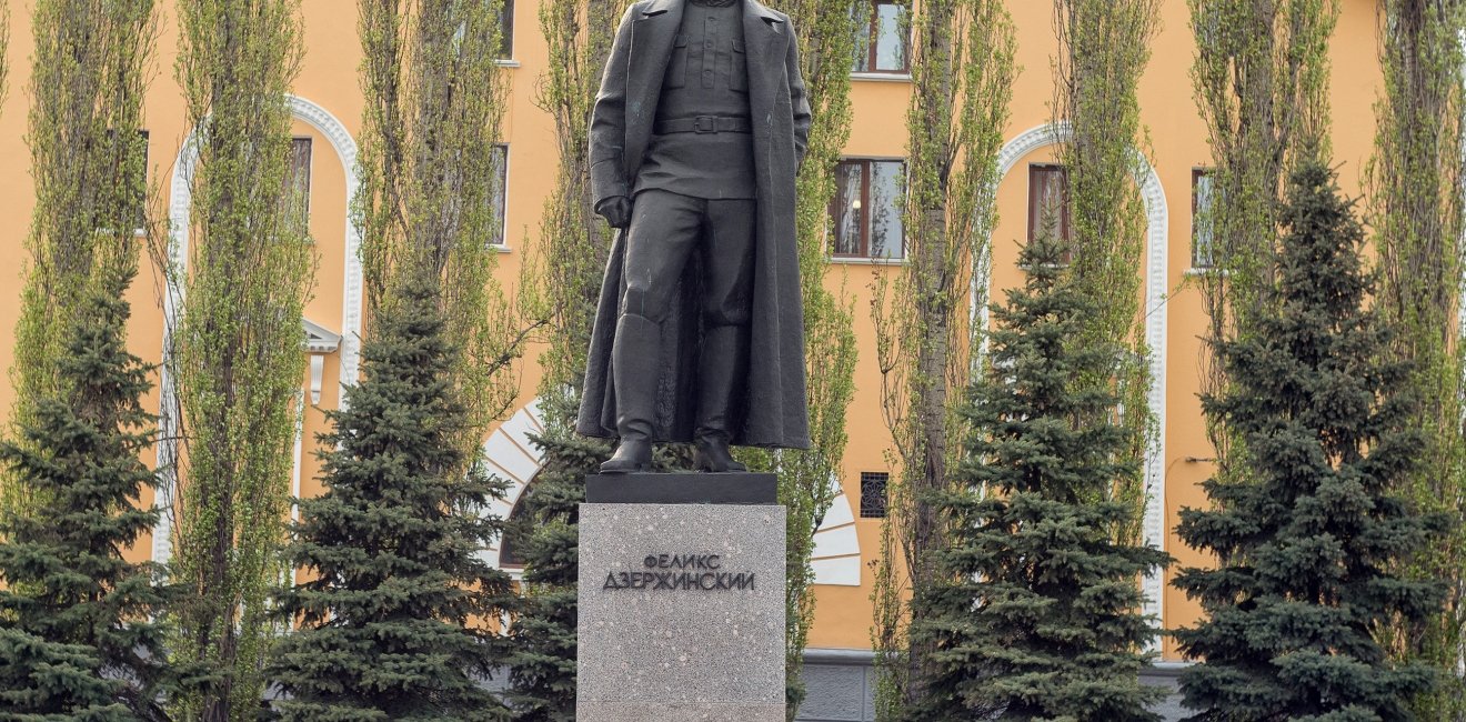 May 02 2016: monument to Felix Dzerzhinsky in Ufa city