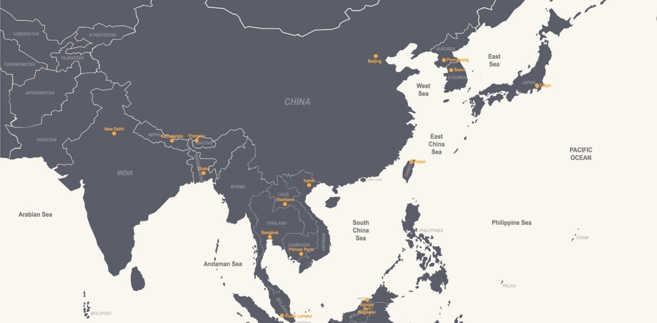 A map of the Indo-Pacific and Southeast Asia.