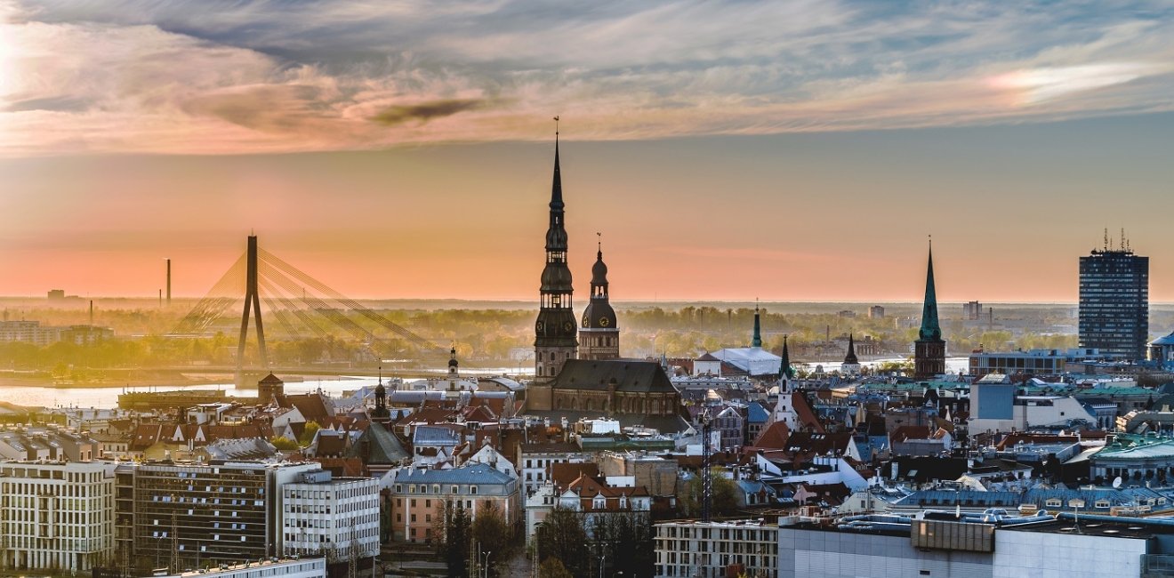 Riga, Latvia panoramic shot