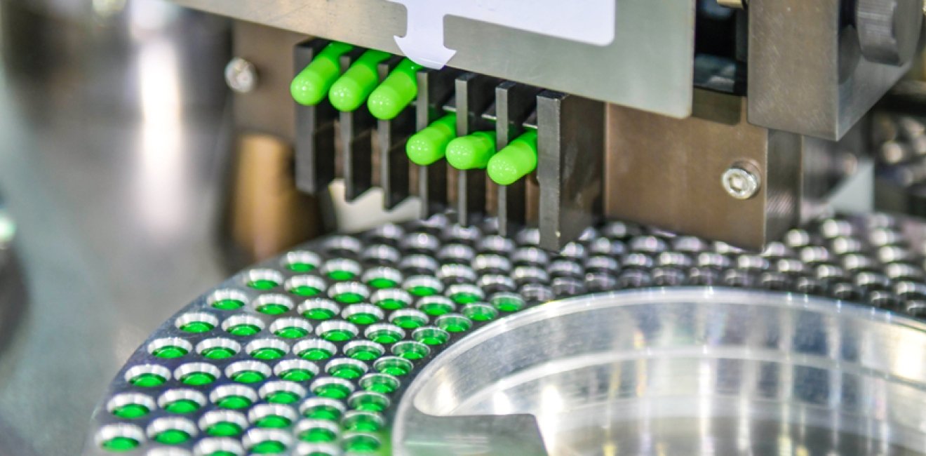 Green capsule medicine pill production line