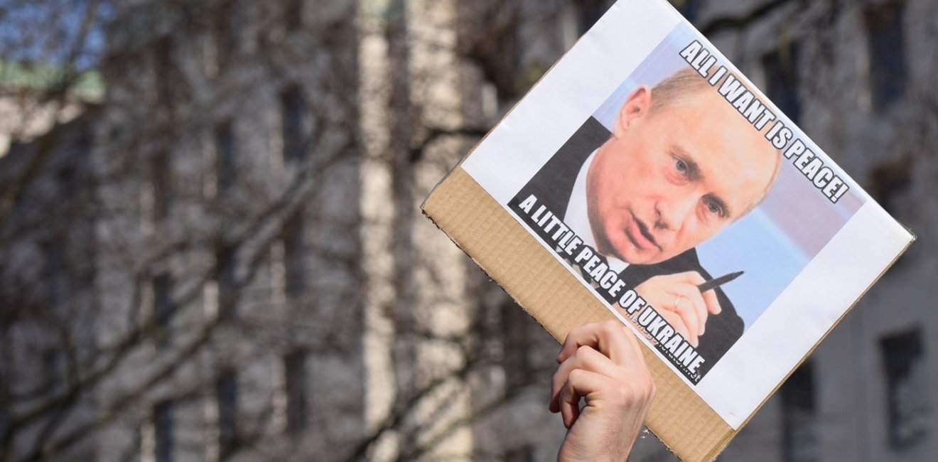 Ukraine protest sign