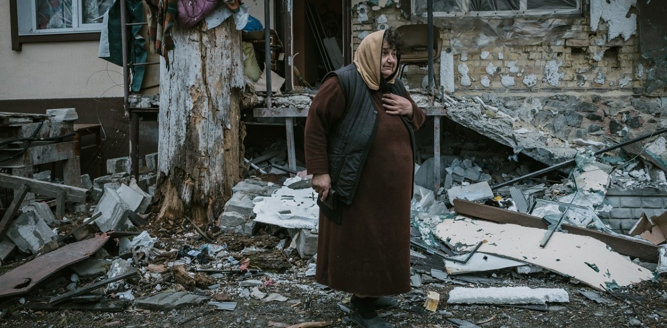 KYIV REGION, UKRAINE 05.04.2022 Irpin, Bucha, Dmitrivka. Atrocities of the russian army in the suburbs of Kyiv.