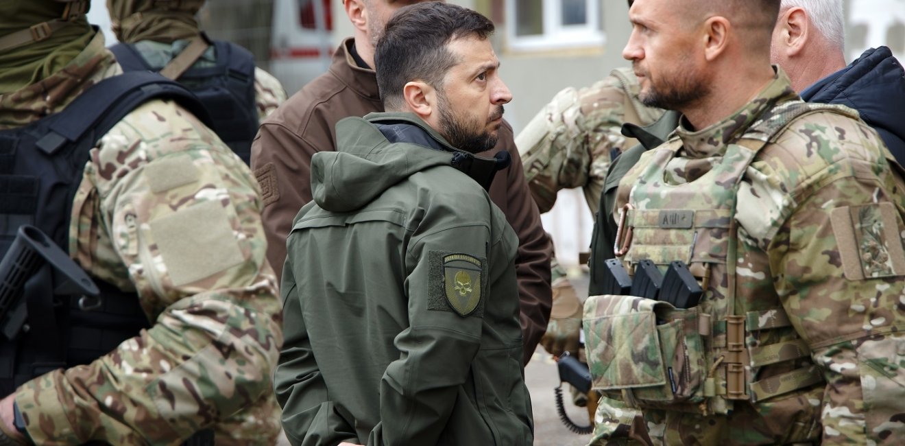 September 14, 2022 - President of Ukraine Volodymyr Zelenskyy visits Kharkiv during Russian Ukrainian war.