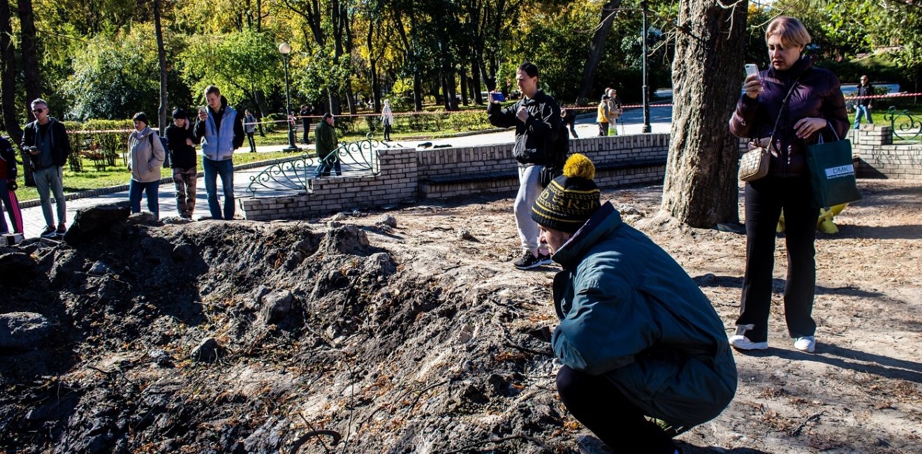 Aftermath of massive Russian missile attacks in Kyiv