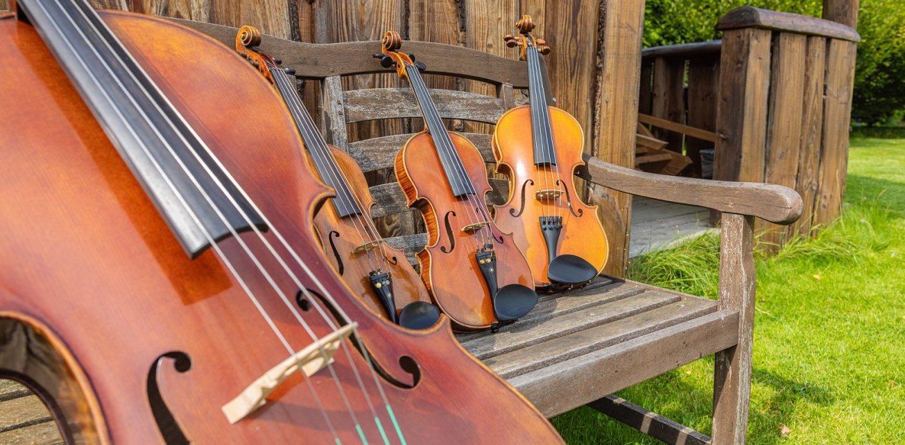 wooden antique musical instruments