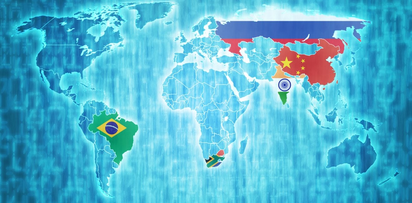 BRICS countries highlighted on map