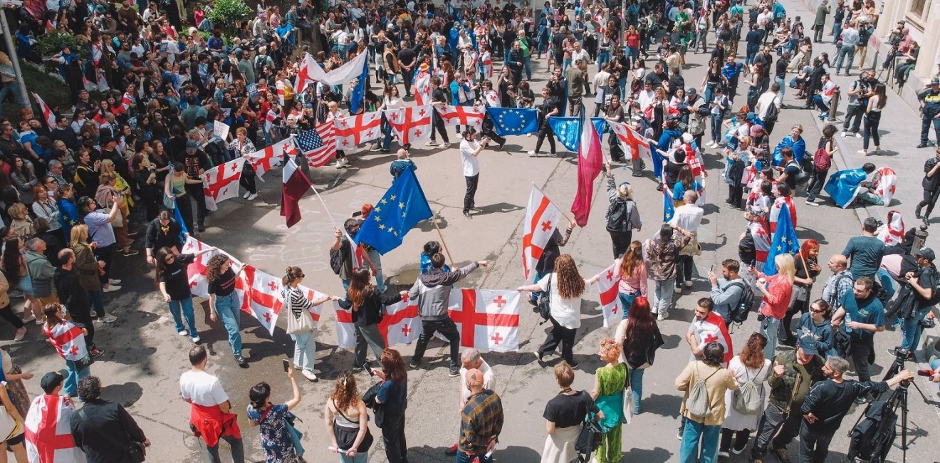 Protest in Tbilisi Georgia