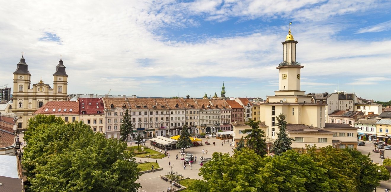 Ivano Frankivsk in summer.