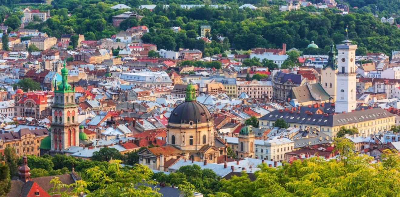 Lviv, city view, historical city center, Ukraine, Western Ukraine