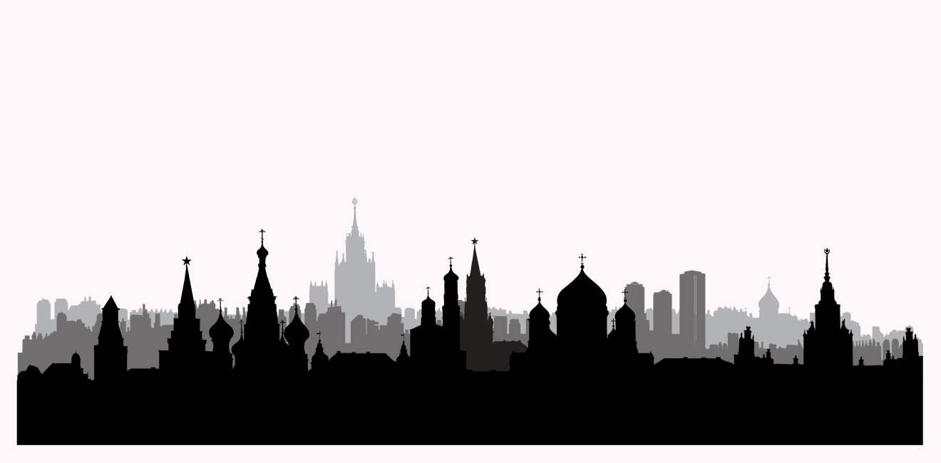 Silhouette of city skyline