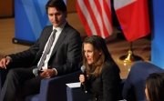 Deputy PM Chrystia Freeland answers a question