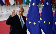 Boyko Borissov outside of the European Council