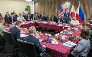 U.S. Secretary of Defense Lloyd Austin III, Australian Deputy Prime Minister and Minister for Defence Richard Marles, Japanese Minister of Defense Kihara Minoru, and Secretary of National Defense of Philippines Gilbert Teodoro conduct a multilateral meeting at U.S. Indo-Pacific Command headquarters, Camp H.M. Smith, Hawaii, May 2, 2024. 