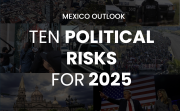 Screenshot of Integralia Report Cover - Ten Political Risks for 2025 for Mexico