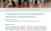 Cover of Consolidating Kosovo's Sovereignty: Why it Matters, and What Must Be Done