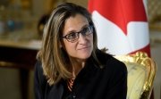 Canada's Foreign Minister Chrystia Freeland during a press conference in London, UK. 06-07-2017