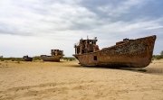 Aral sea boat graveyard