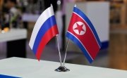 Russian and North Korean Table Flags