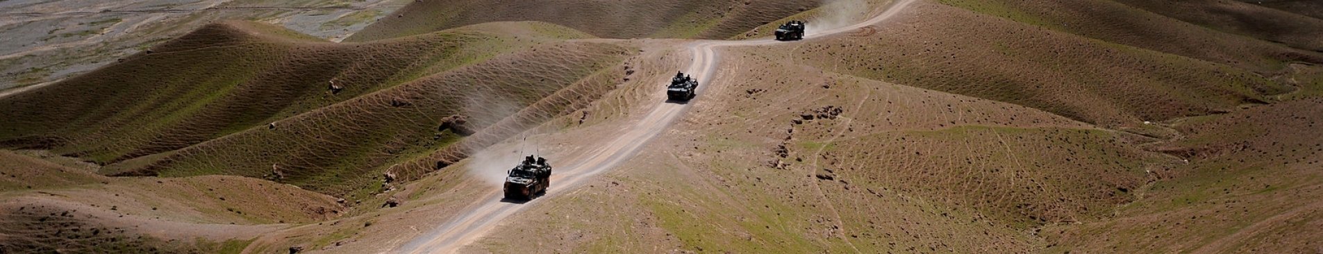 U.S. Air Force members teamed with French military member's convoy across Southern Afghanistan on a resupply mission, March 13, 2010. 