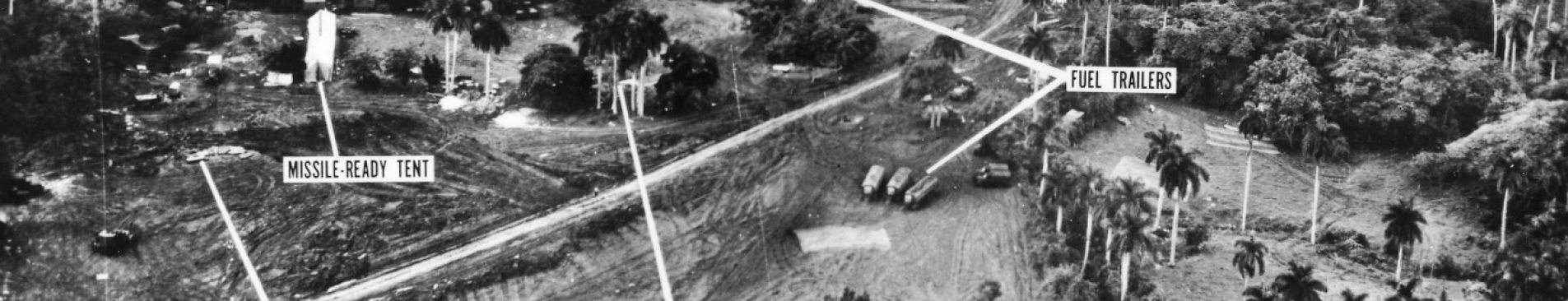 U.S. reconnaissance photograph of Soviet missile sites on Cuba, 1962.