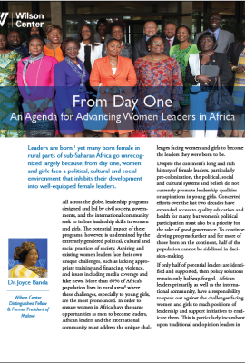 From Day One: An Agenda for Advancing Women Leaders in Africa