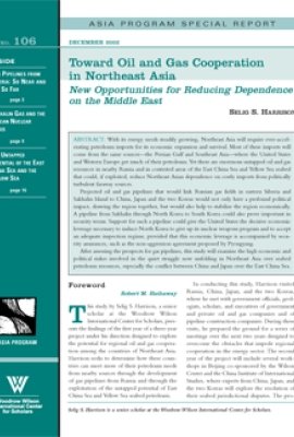 Toward Oil and Gas Cooperation in Northeast Asia: New Opportunities for Reducing Dependence on the Middle East