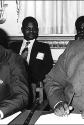 Robert Mugabe and Todor Zhivkov