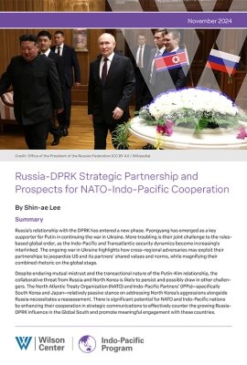 The cover of the report featuring a photo of Kim Jong-Un and Vladimir Putin.