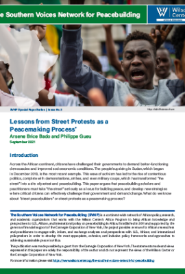 Lessons Street Protests SVNP Publication Cover