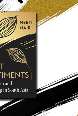 The book cover for Hurt Sentiments on a background with black and gold paint splashes.