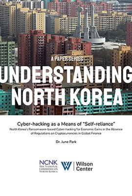 An image of the cover of the report, with a picture of a North Korean city and the title of the report.