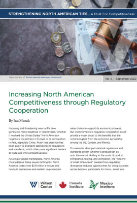 Increasing North American Competitiveness through Regulatory Cooperation