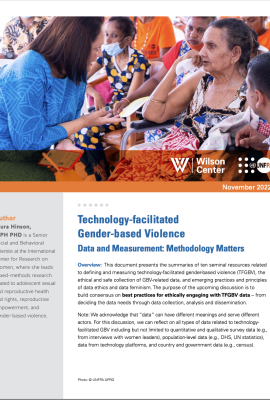 Technology-facilitated Gender-based Violence: Data and Measurement cover