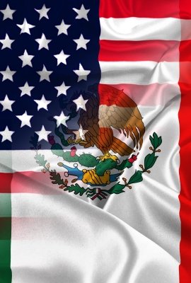 US Mexico Flags