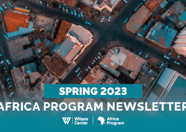 Graphic with the text "Spring 2023 Africa Program Newsletter"