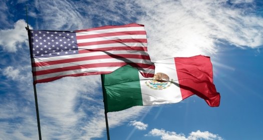 US Mexico Flags