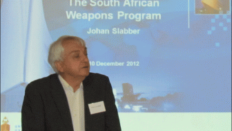 Johan Slabber presents on the South African Nuclear Weapons Program