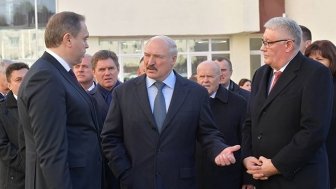 Belorussian President Alexander Lukashenko at a visit to the N.N. Alexandrov National Cancer Center in October 2019.