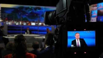 President Vladimir Putin speaking during the annual Direct Line in June 2017. Source: kremlin.ru