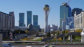 Central Downtown Astana: in center Bayterek tower