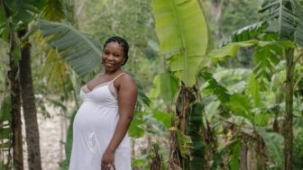 A pregnant woman in Haiti