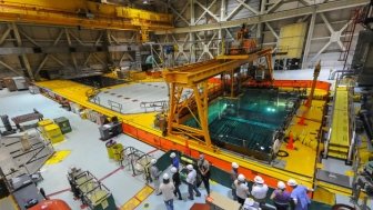 A spent fuel pool at the Brunswick Nuclear Power Plant in Southport, N.C.