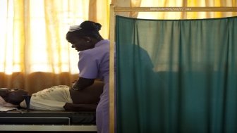 Sia Sandi, Student midwife from The School of Midwifery in Masuba, Makeni on placement at Makeni Regional Hospital, Bombali District, Sierra Leone.