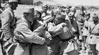 Turkish members of the United Nations Forces in Korea, just before departing Turkey, August 1950.