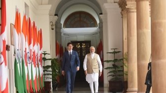 Trudeau and Modi in New Delhi 2018