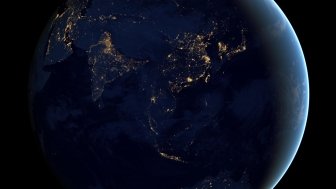 Asia and Australia (globe at night)