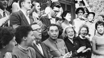 Zhou Enlai meets with Americans on Cover of Terry Lautz's book